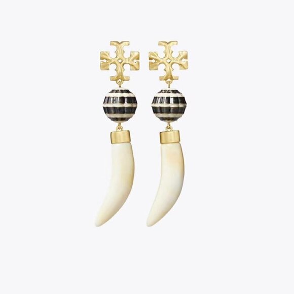Tory Burch Jewelry - RARE Tory Burch Tusk Horn Earring Dangle